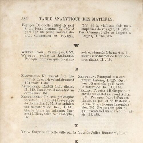 17 x 10.5 cm; 8 s.p. + 584 p. + 5 s.p., l. 2 bookplate CPC and seal “P.A. Anastasiadi Alexandria-Egypt”, l. 3 information